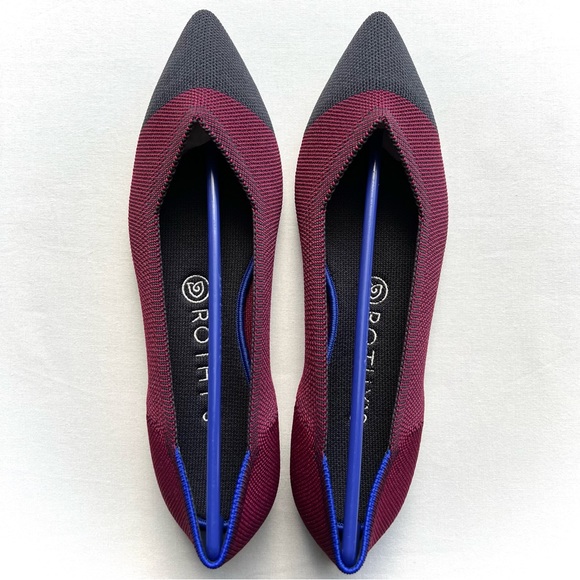 ROTHY’S: “The Point” Crimson Cap Toe Size 9 NIB - Picture 1 of 14